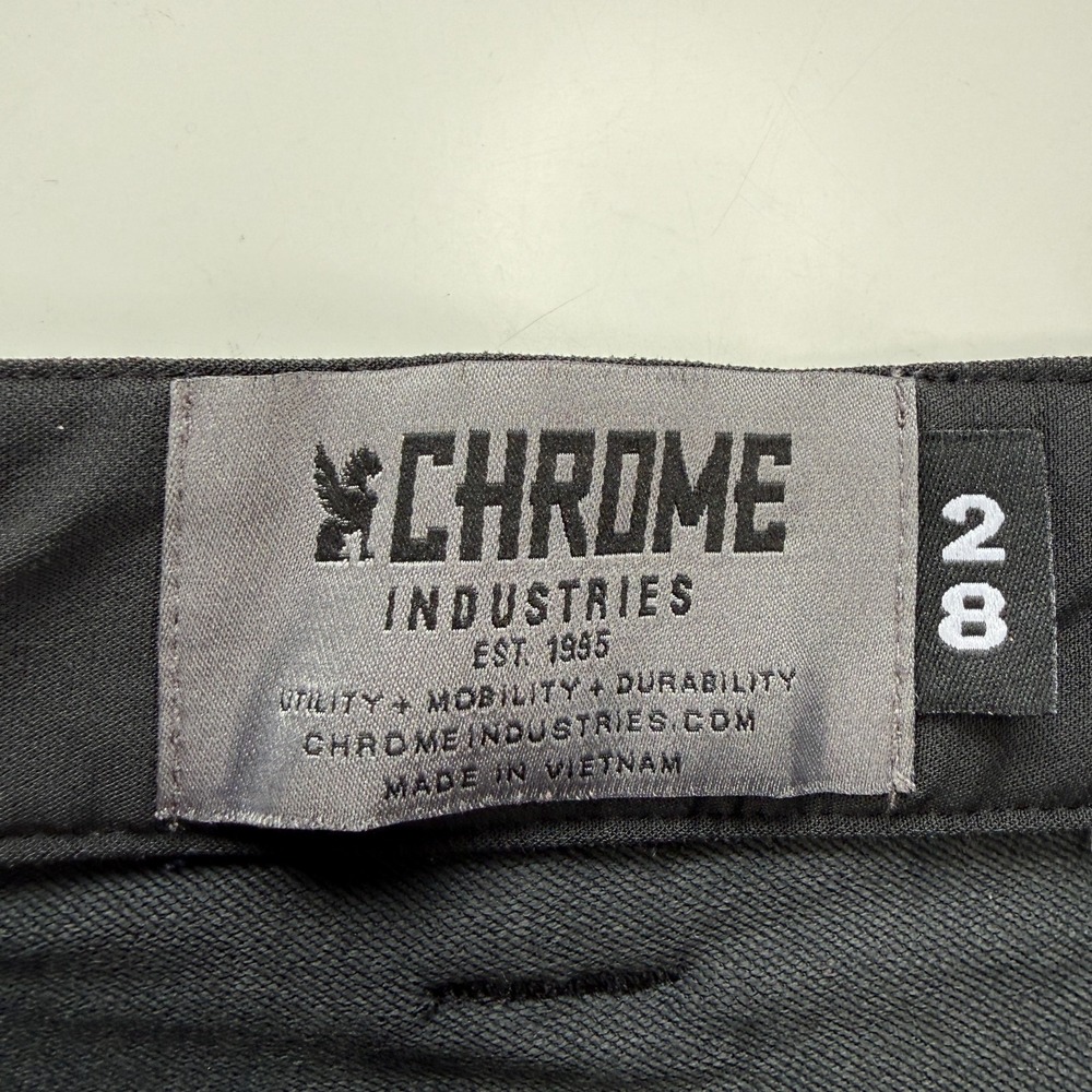 CHROME INDUSTRIES Union Short 14" Mens 28 Cycling‎ Bike Black Commuter Durable - Picture 2 of 11